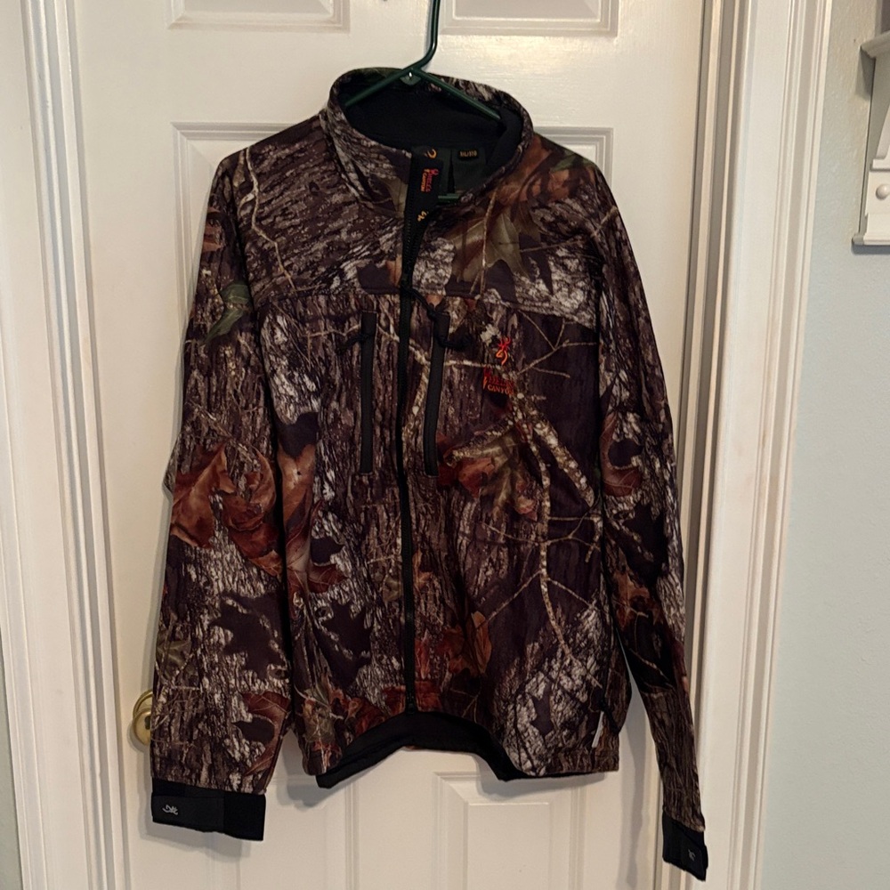 Browning Brown and Green Woodland Camo Softshell Jacket